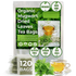 120 Tea Bags - Mugwort Tea, Pure, Organic, Non-GMO, 100% Mugwort Leaves. Loose Leaf Mugwort Herbal Tea. Mugwort Leaf Tea. No Sugar, No Caffeine, No Gluten, Vegan