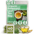 Premium 40 Rosemary Leaf Tea Bags, Organic, Non-GMO, Made with 100% Natural Rosemary Dried Leaves, Rosemary Herbal Tea, No Additives, No Caffeine/Gluten & Sugar, Vegan, Rosemary Tea